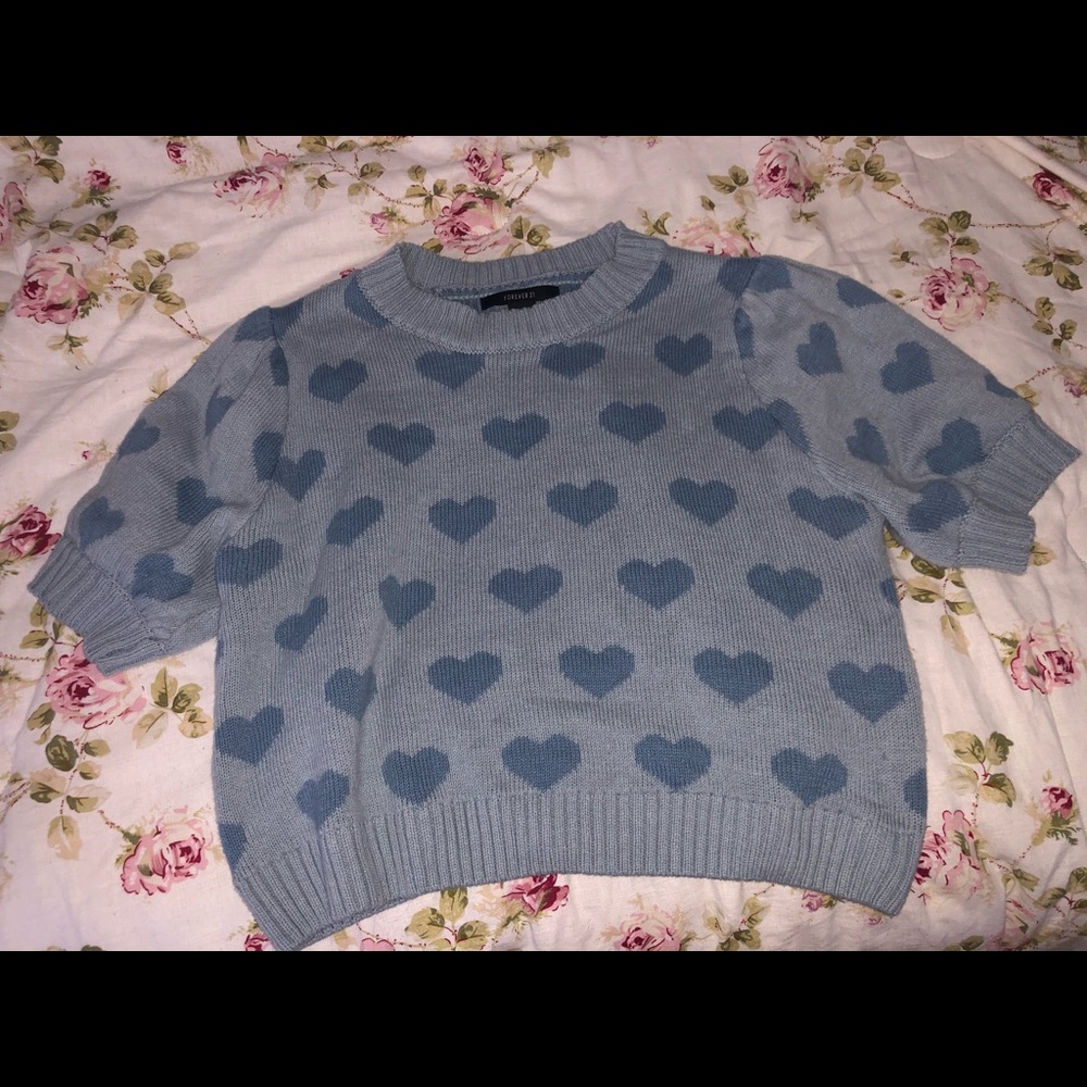 Blue heart sweater